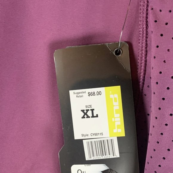 Hind Legging Women's XL Purple Pockets Stretch Mesh Detail Yoga Pull On 7006 - Picture 4 of 11